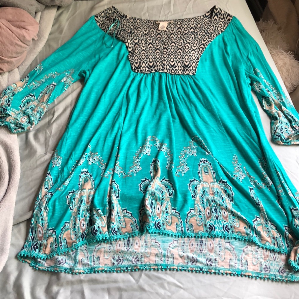 Westbound shirt dress teal